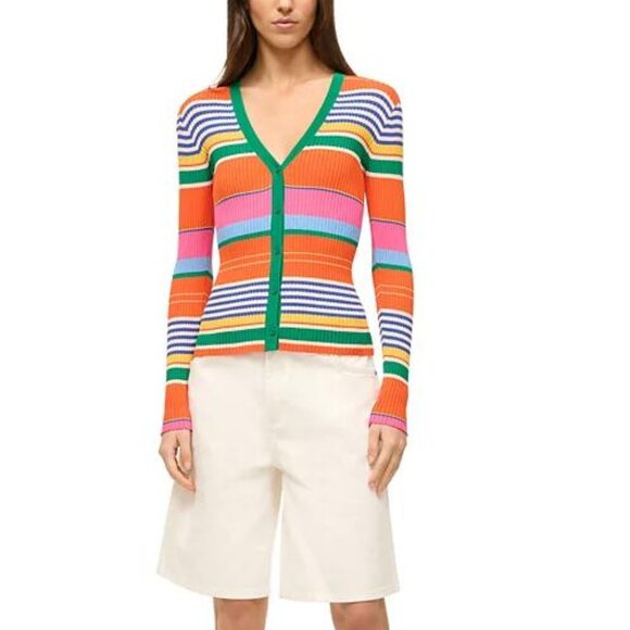 STAUD Colorful Striped Cargo Cardigan Sweater – Size S – NWT - Picture 2 of 4